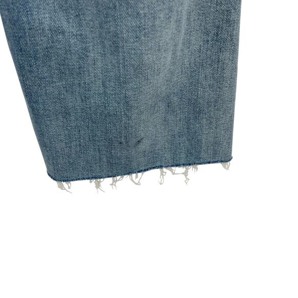 Everlane The High-Rise Flare‎ Jeans Cropped Medium Wash Distressed Size 25 - Picture 10 of 14